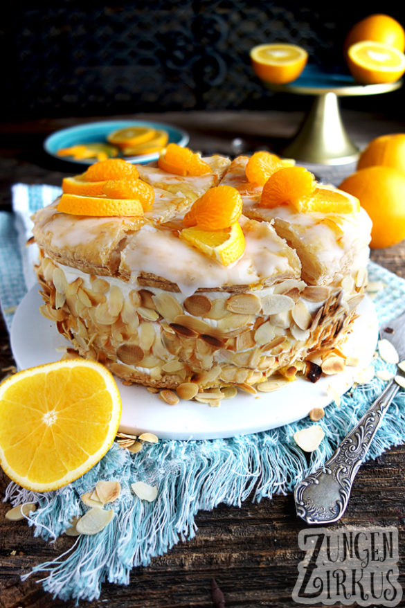 Orangen-Mandarinen-Torte mit Quark - Zungenzirkus