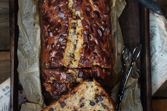 Banana Bread Bananenbrot mit Schokolade